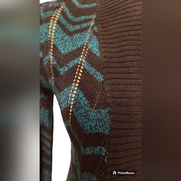 Missoni for Target Navy & Blue Zig Zag Chevron Long Cardigan Sweater - Picture 8 of 14